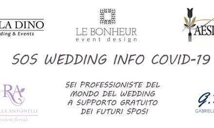 NASCE IL TEAM DI EMERGENZA SOS WEDDING INFO COVID-19