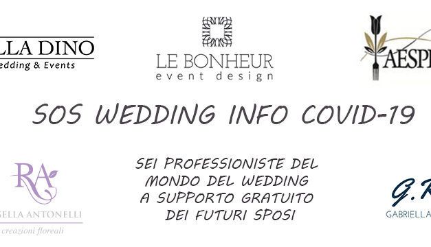 NASCE IL TEAM DI EMERGENZA SOS WEDDING INFO COVID-19